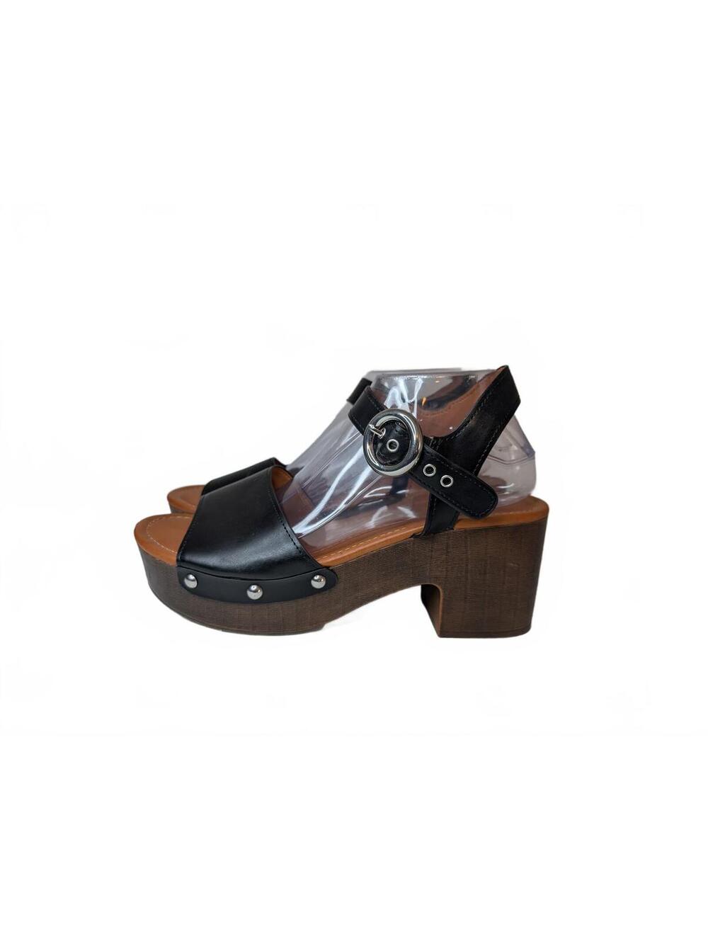 Nine West‎ Jayce Women's Platform Block Heel Leather Sandals Size 10